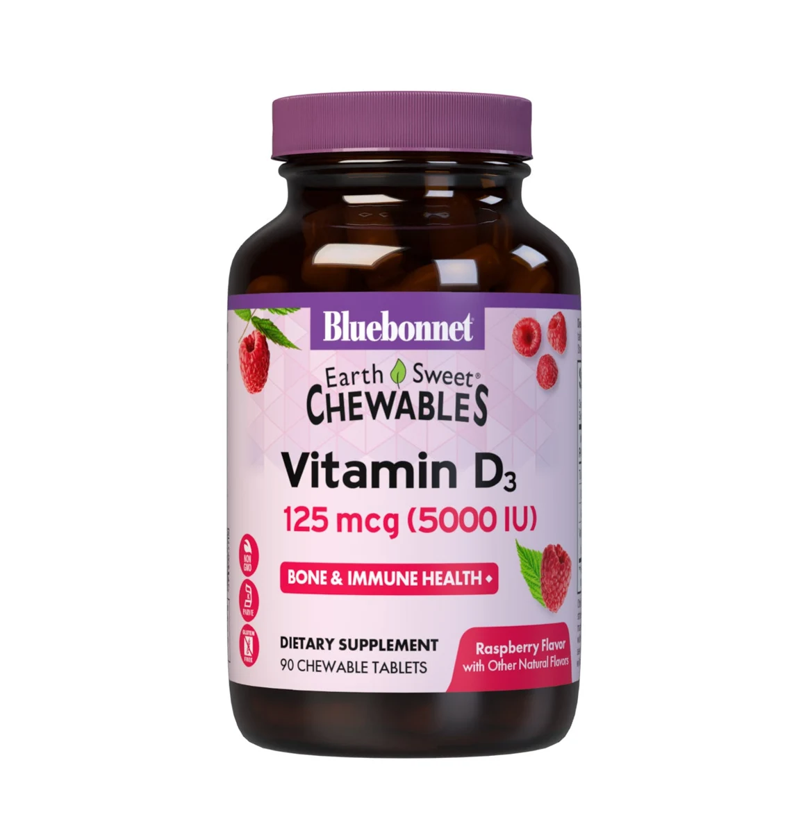 EARTHSWEET CHEWABLES VITAMIN D3 125 mcg (5000 IU)
