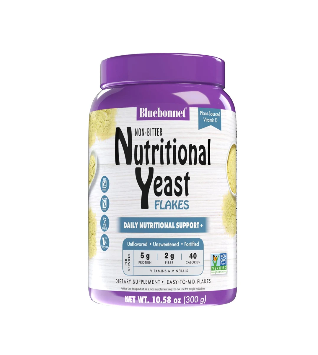 NON-BITTER NUTRITIONAL YEAST FLAKES