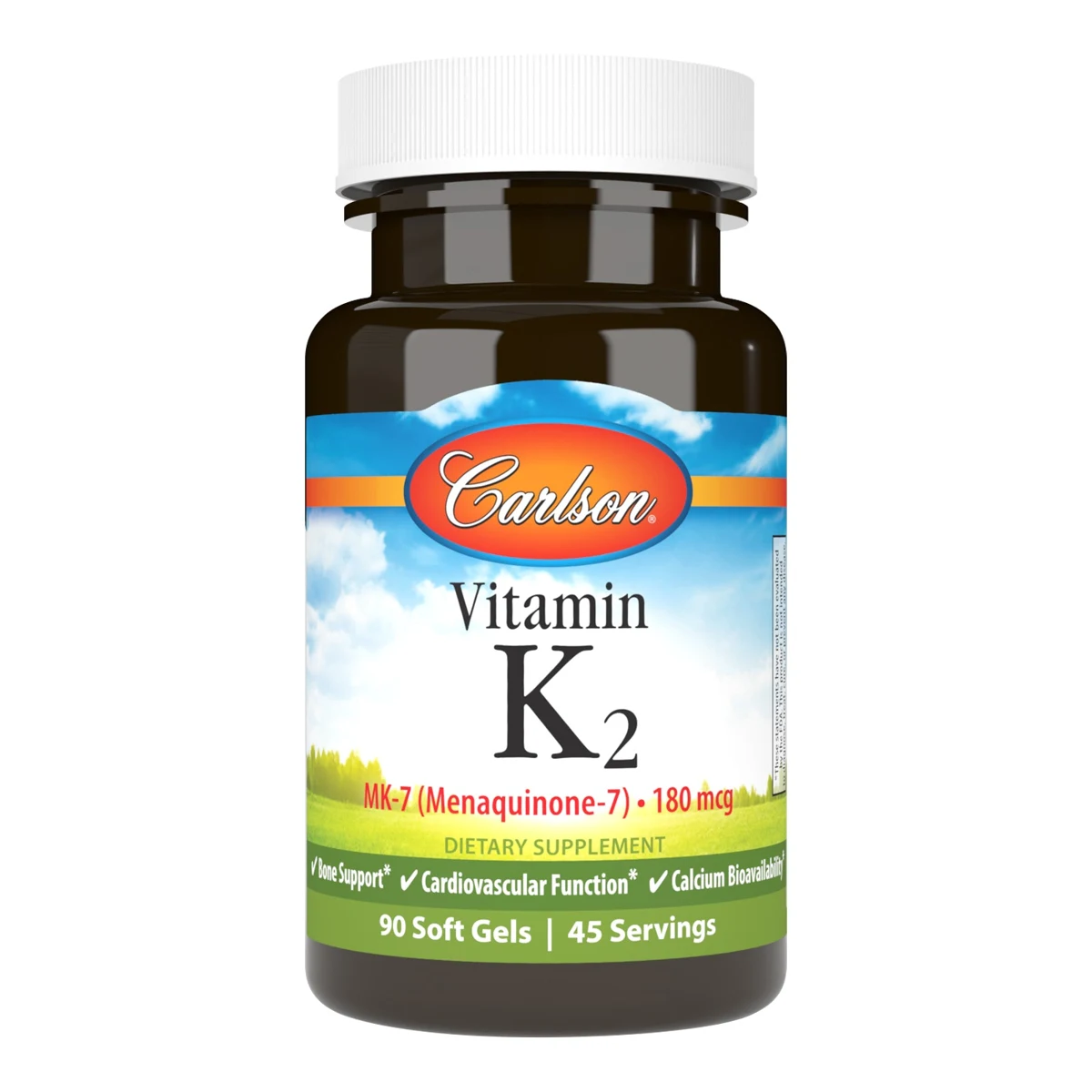 Vitamin K2 as MK-7 180 mcg