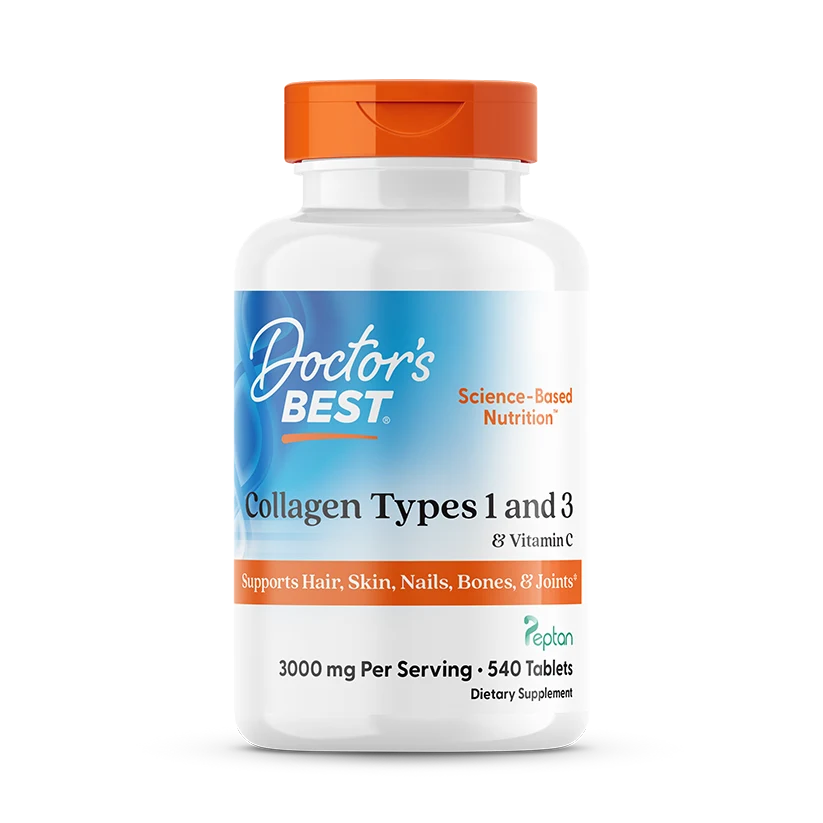 Collagen Types 1 and 3 with Peptan and Vitamin C, 1,000 mg, 540 Tablets