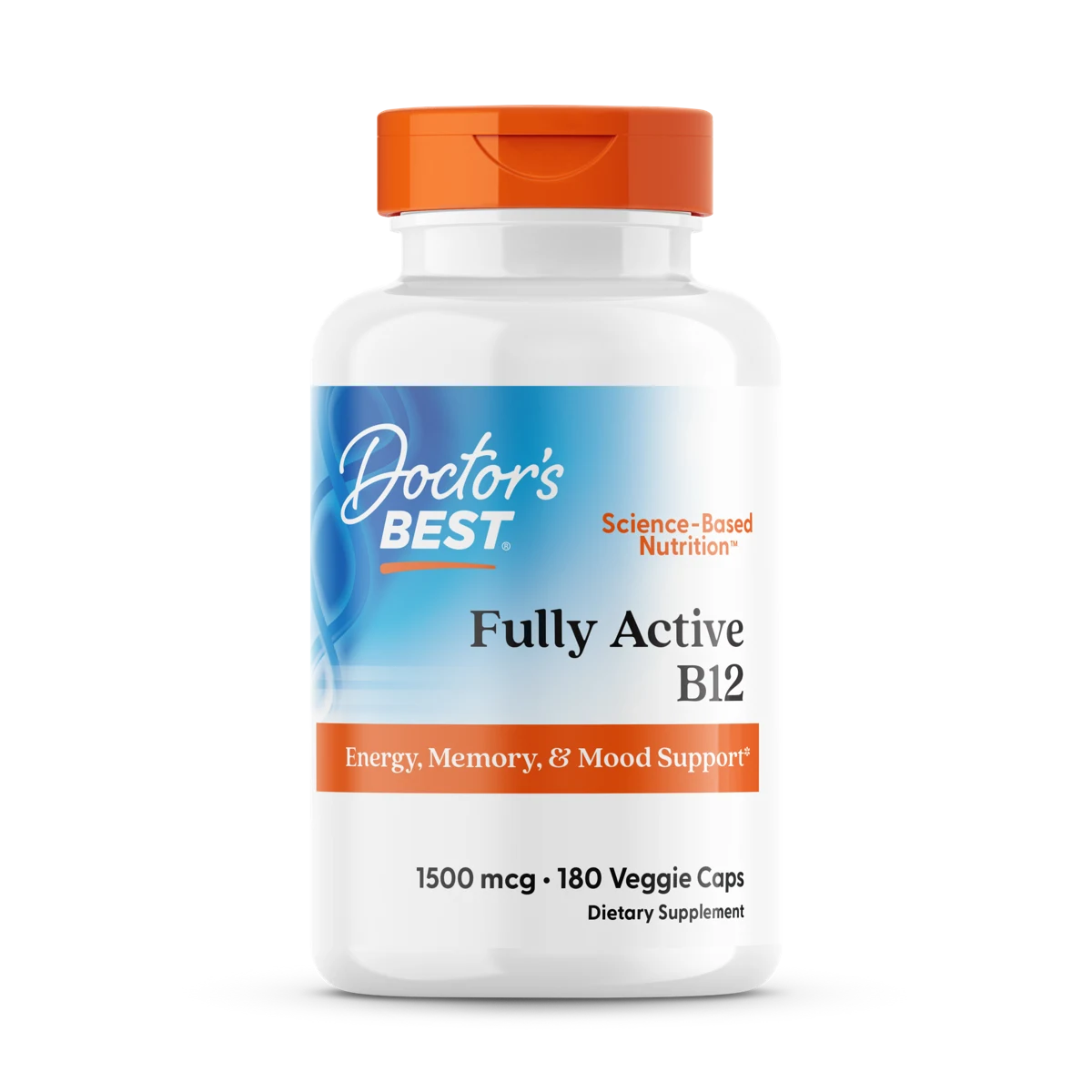Fully Active B12, 1,500 mcg, 180 Veggie Caps