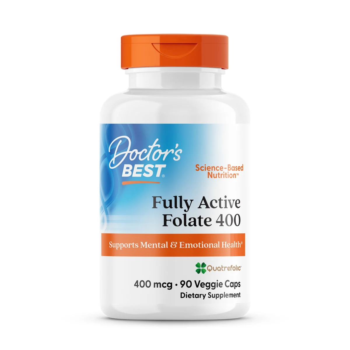Fully Active Folate 400 with Quatrefolic, 400 mcg, 90 Veggie Caps