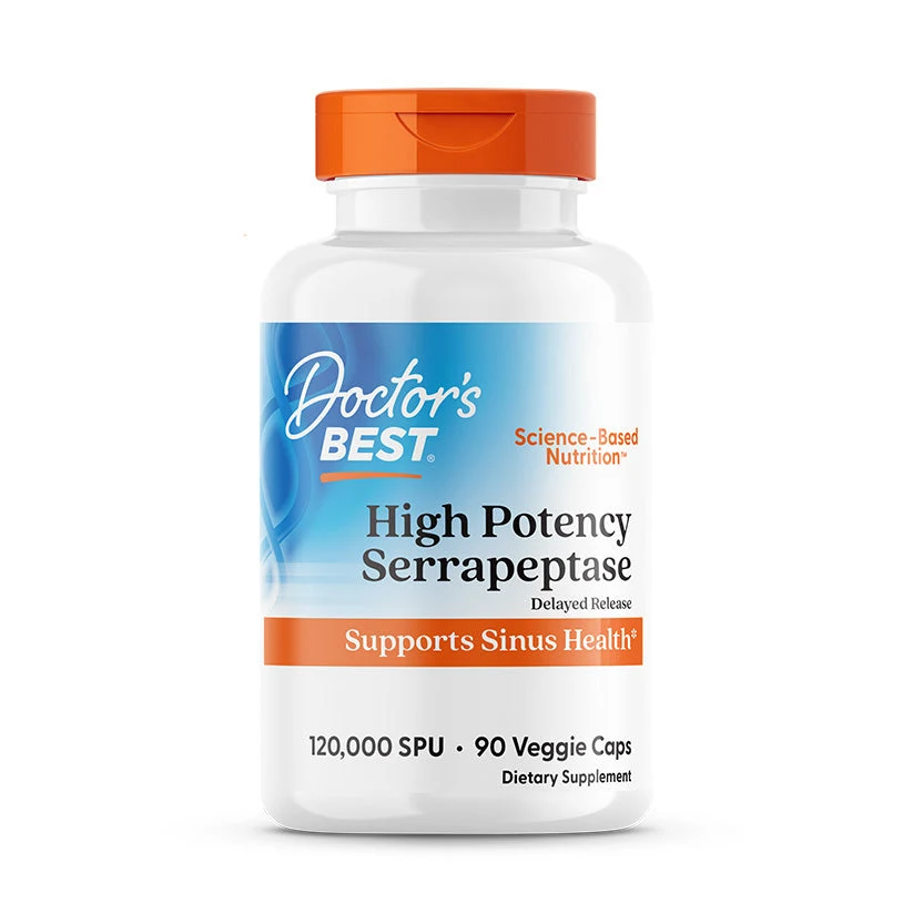 High Potency Serrapeptase, 120,000 SPU, 90 Veggie Caps