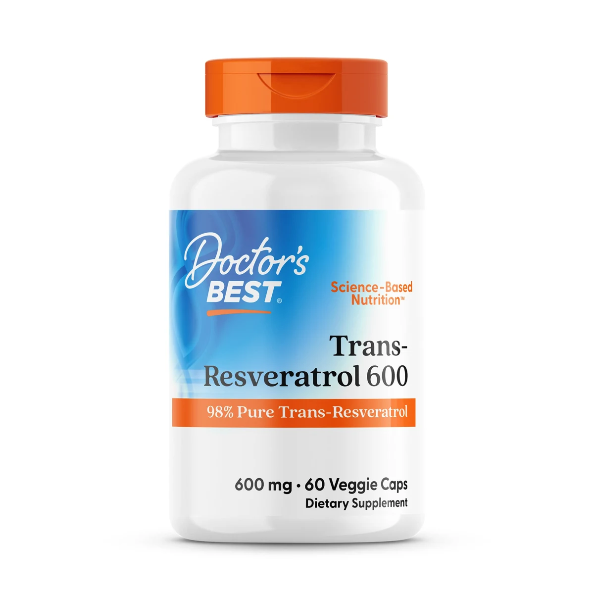 High Potency Trans-Resveratrol 600, 600 mg, 60 Veggie Caps