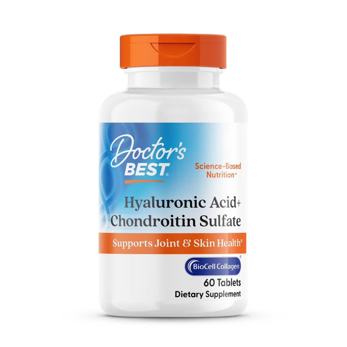 Hyaluronic Acid + Chondroitin Sulfate with BioCell Collagen, 60 Tablets