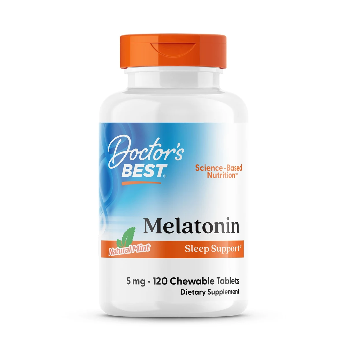 Melatonin, Natural Mint, 5 mg, 120 Chewable Tablets