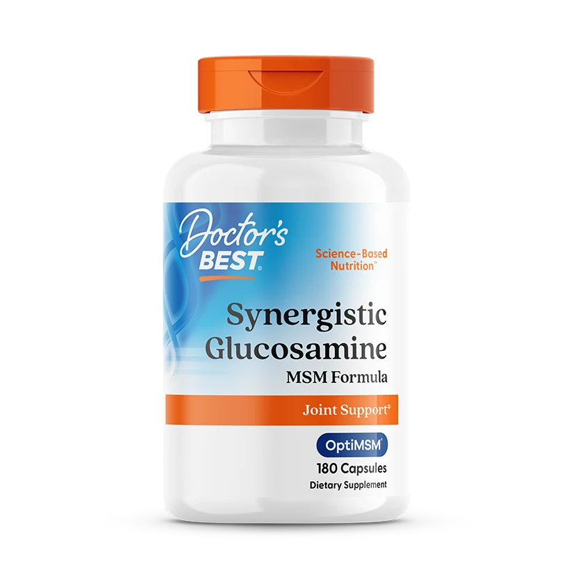 Synergistic Glucosamine MSM Formula with OptiMSM, 180 Capsules