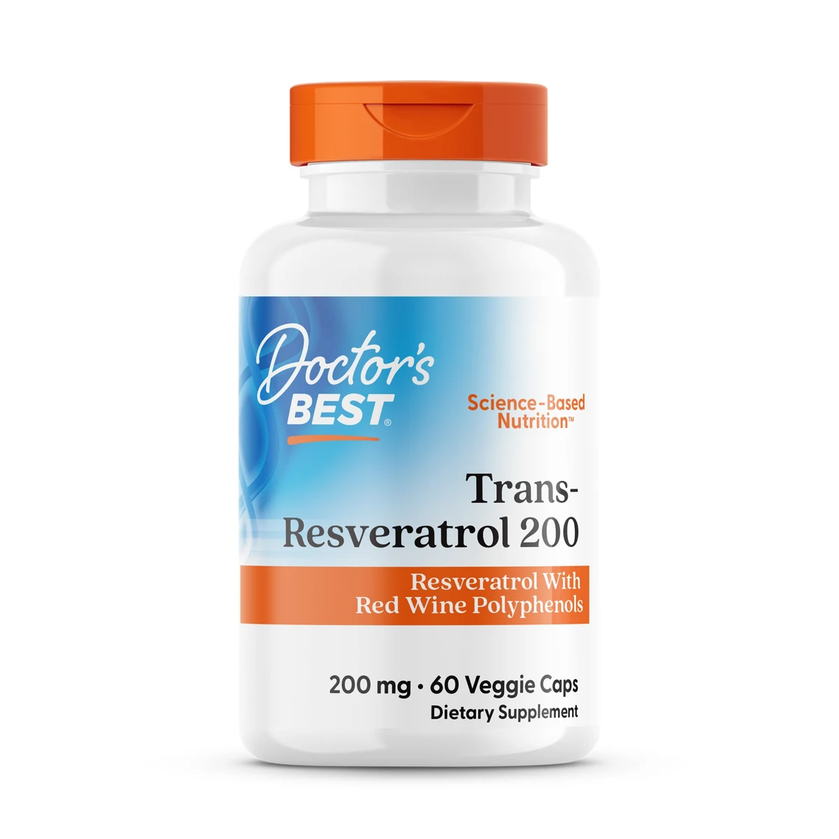 Trans-Resveratrol 200 with Resvinol, 200 mg, 60 Veggie Caps