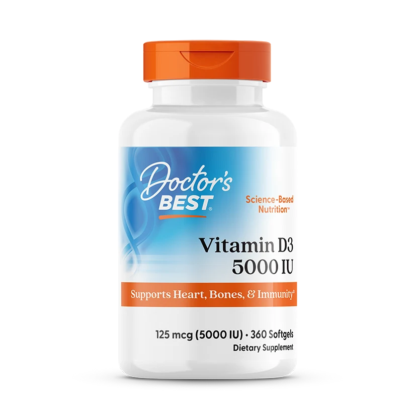 Vitamin D3, 125 mcg (5,000 IU), 360 Softgels