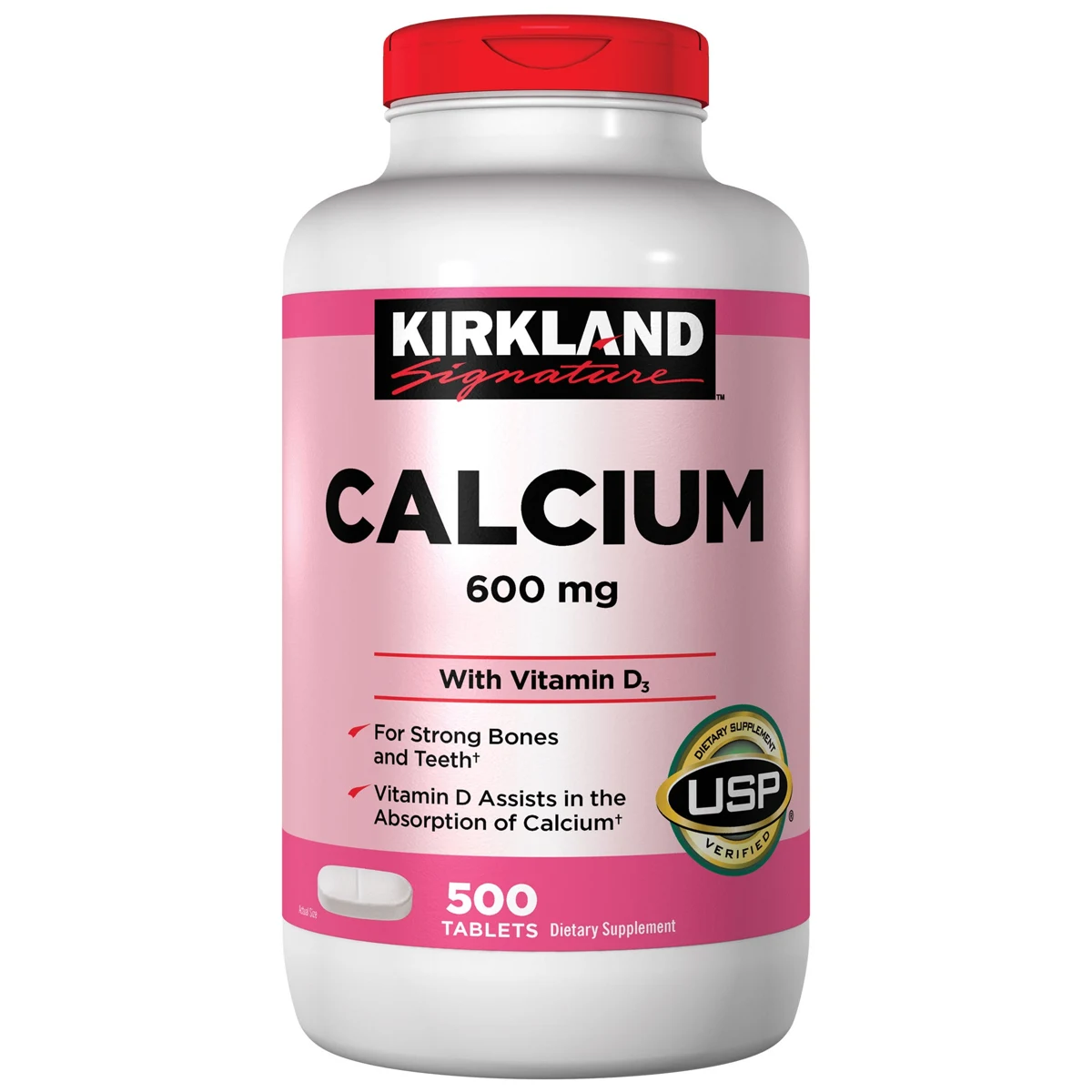 Calcium 600 mg. with Vitamin D3, 500 Tablets