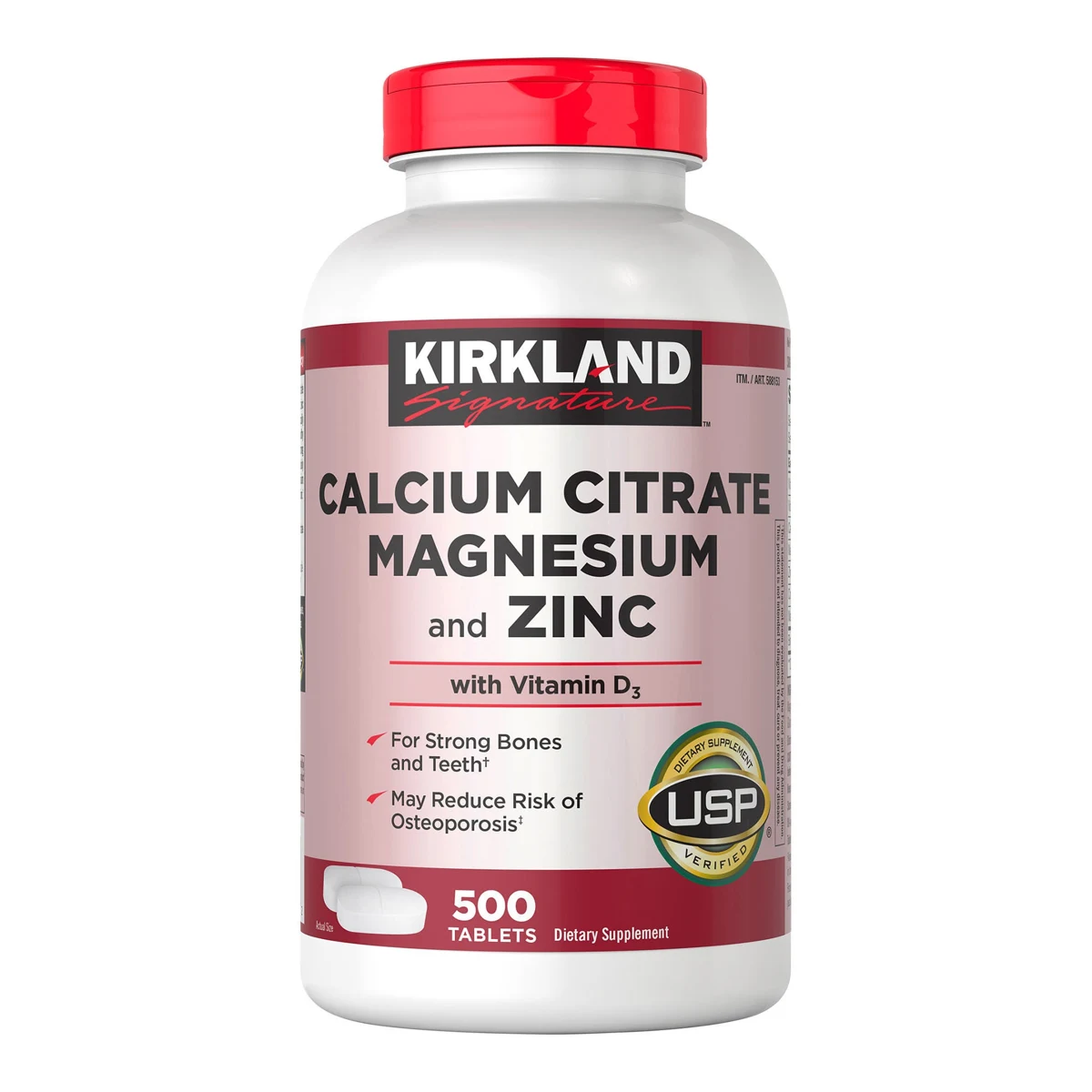 Calcium Citrate, Magnesium and Zinc, 500 Tablets