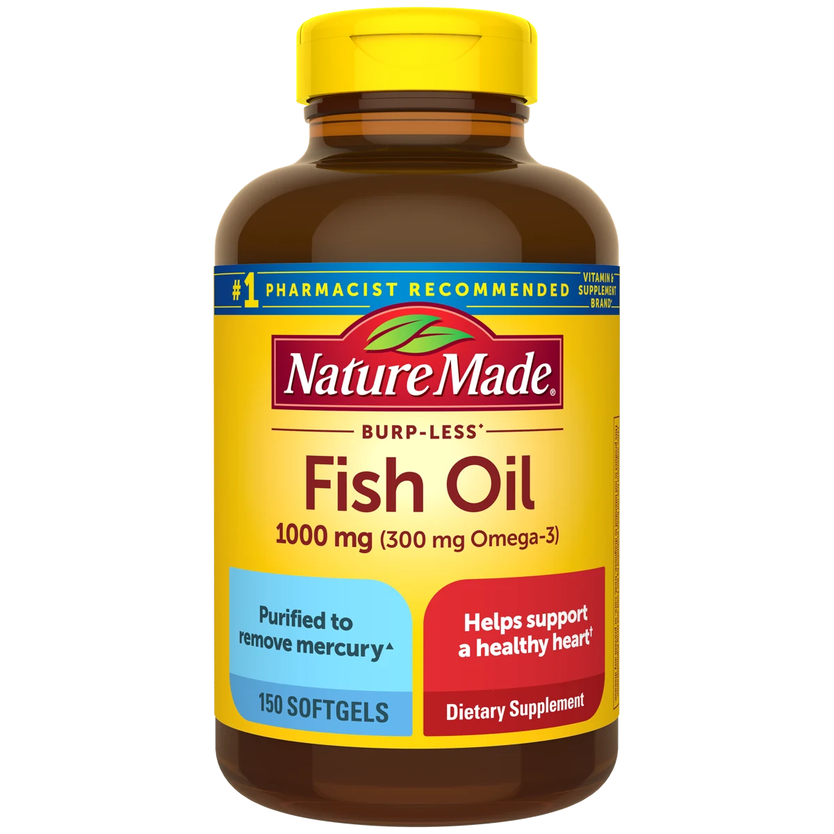 Burp-Less Fish Oil 1000 mg Softgels