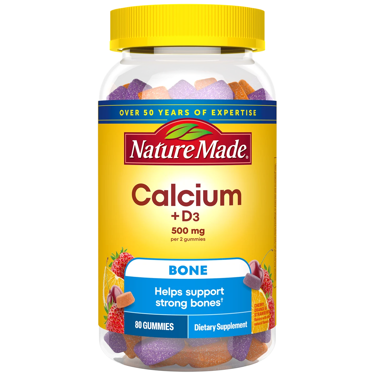 Calcium Gummies 500 mg per serving with Vitamin D3