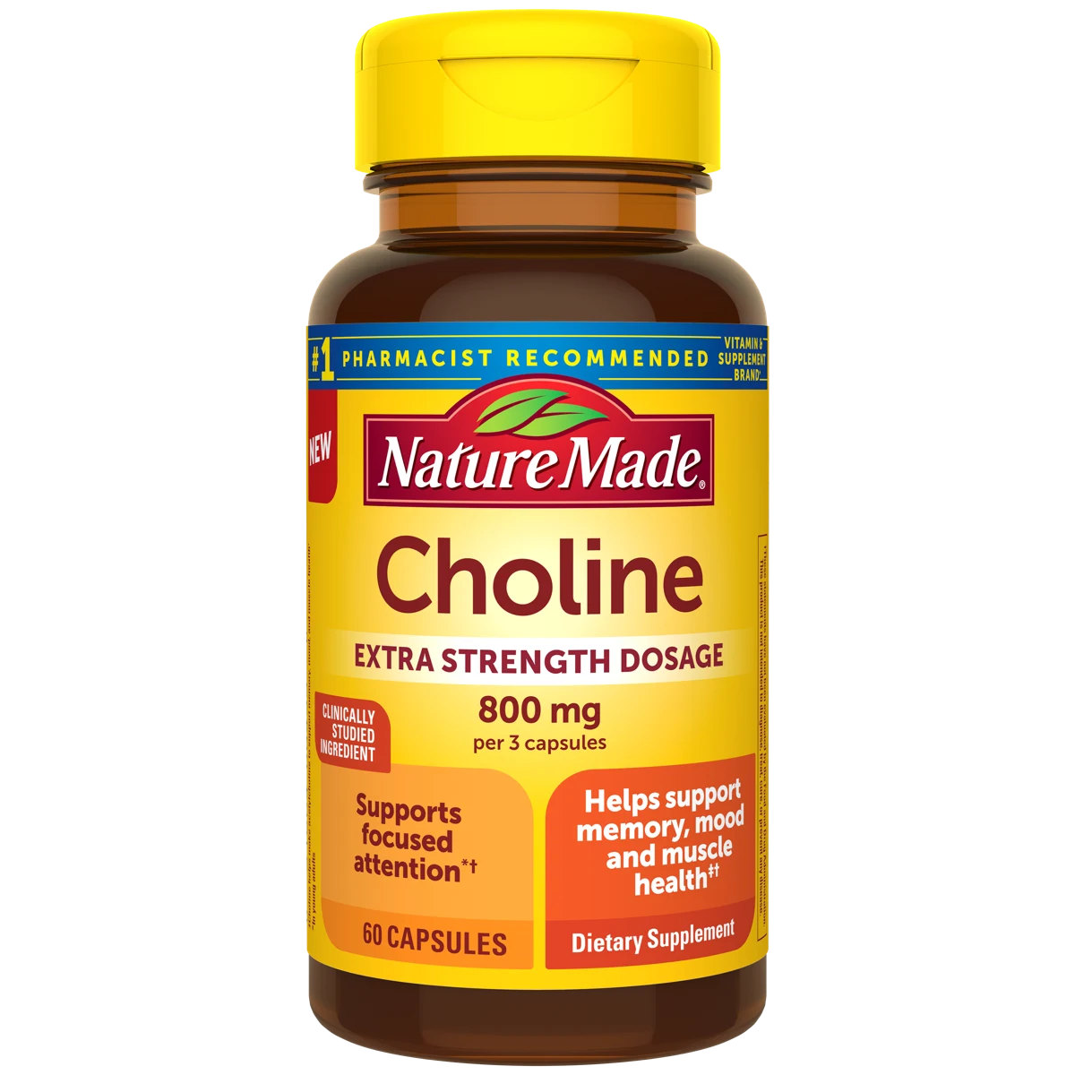 Choline Extra Strength Dosage 800 Mg Per 3 Capsules