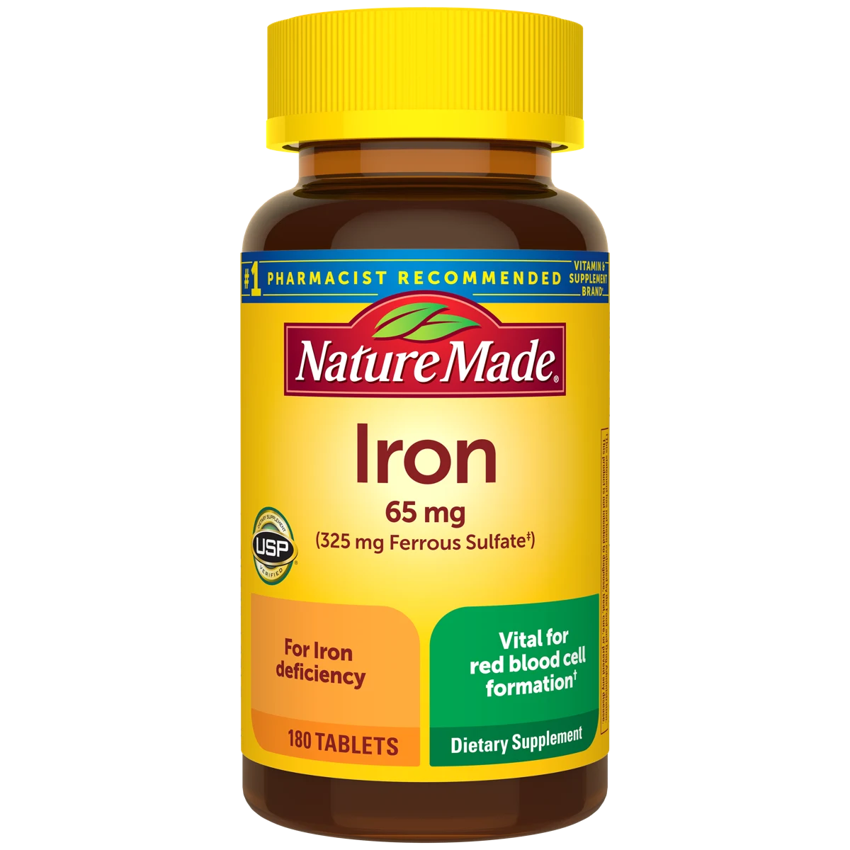 Iron 65 mg Tablets (325 mg Ferrous Sulfate)