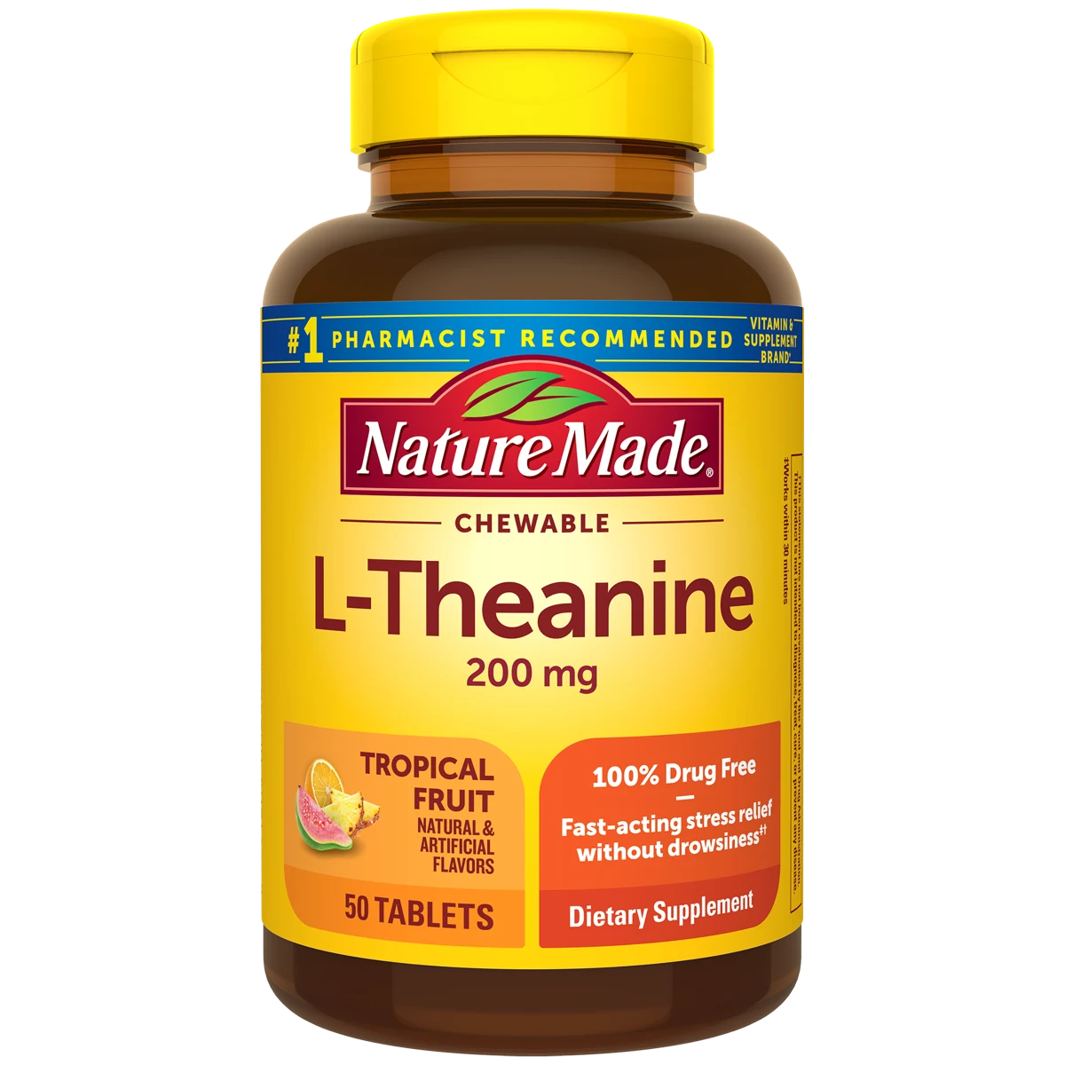 L-Theanine 200 mg Chewable Tablets