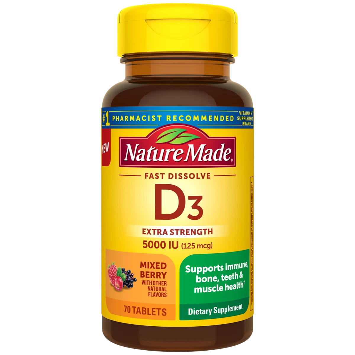 Vitamin D3 5000 IU (125 mcg) Fast Dissolve Tablets