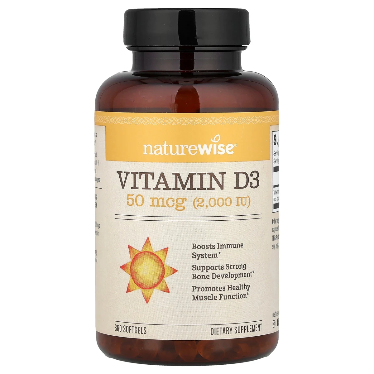 Vitamin D3, 50 mcg (2,000 IU)