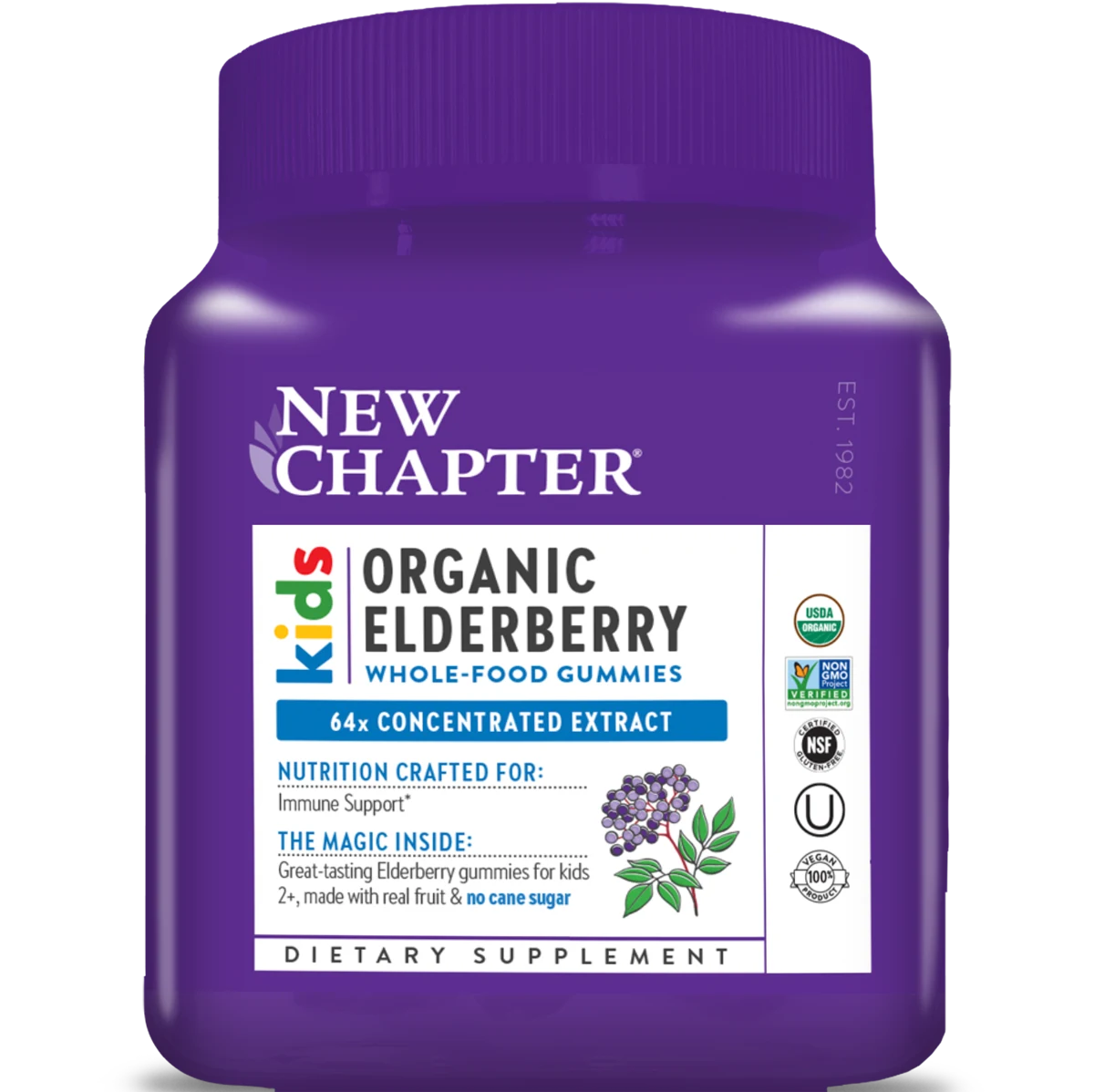 Kids Organic Elderberry Whole-Food Gummies
