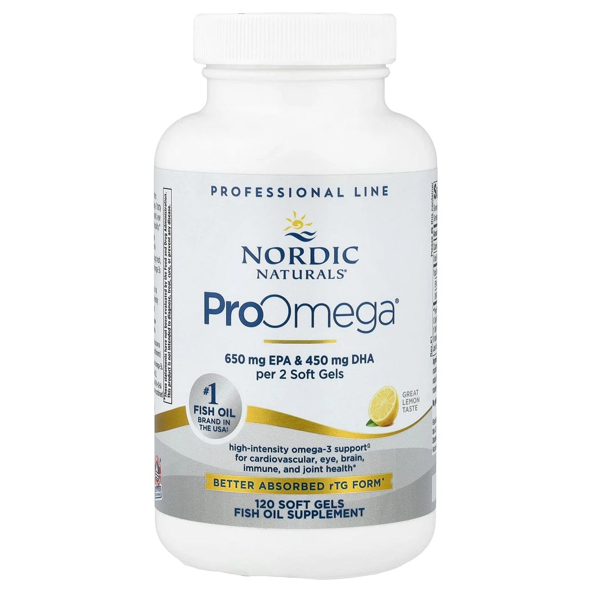 ProOmega Softgels, Lemon, 640 mg