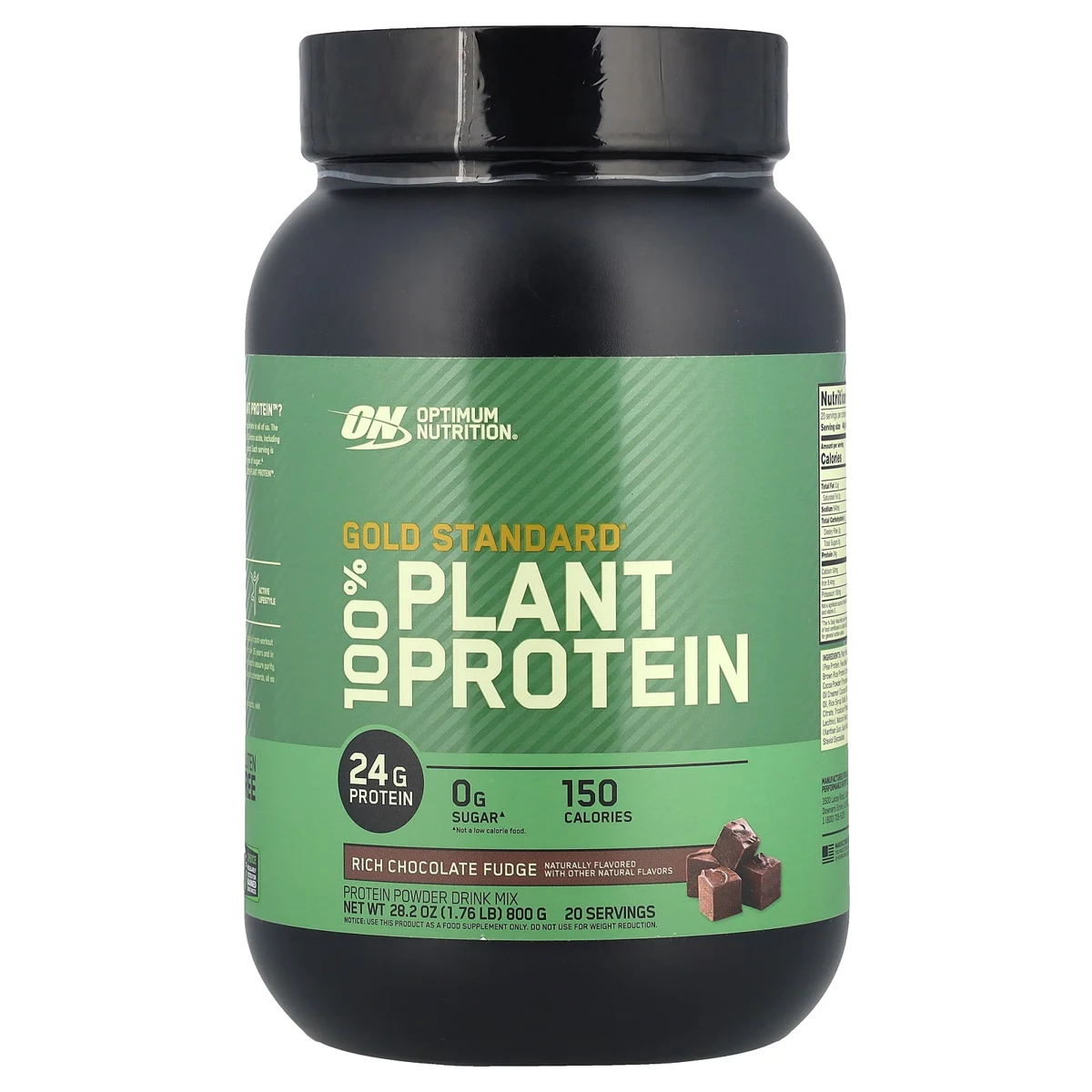 Gold Standard 100% Plant Protein, Rich Chocolate Fudge