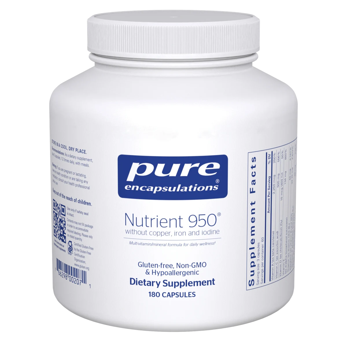 Nutrient 950 without copper, iron, & iodine