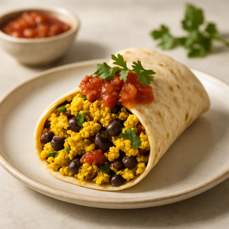 Vegan Tofu Breakfast Burrito